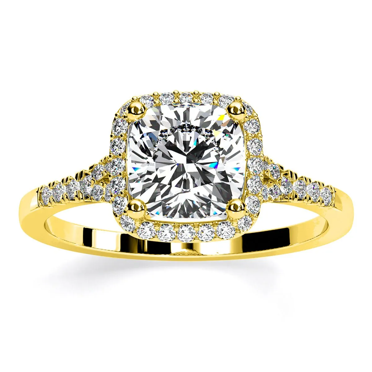 Desert Rose - GIA Natural Emerald Diamond Engagement Ring
