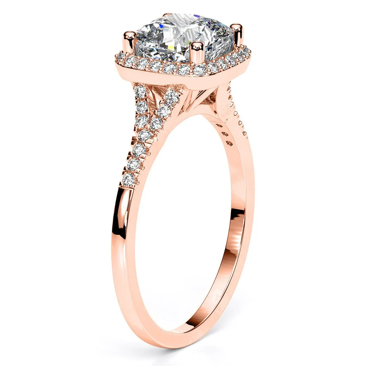 Desert Rose - GIA Natural Emerald Diamond Engagement Ring