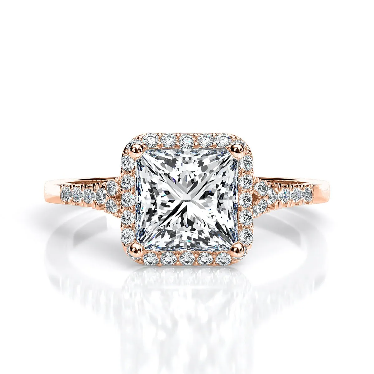 Desert Rose - Princess Diamond Engagement Ring