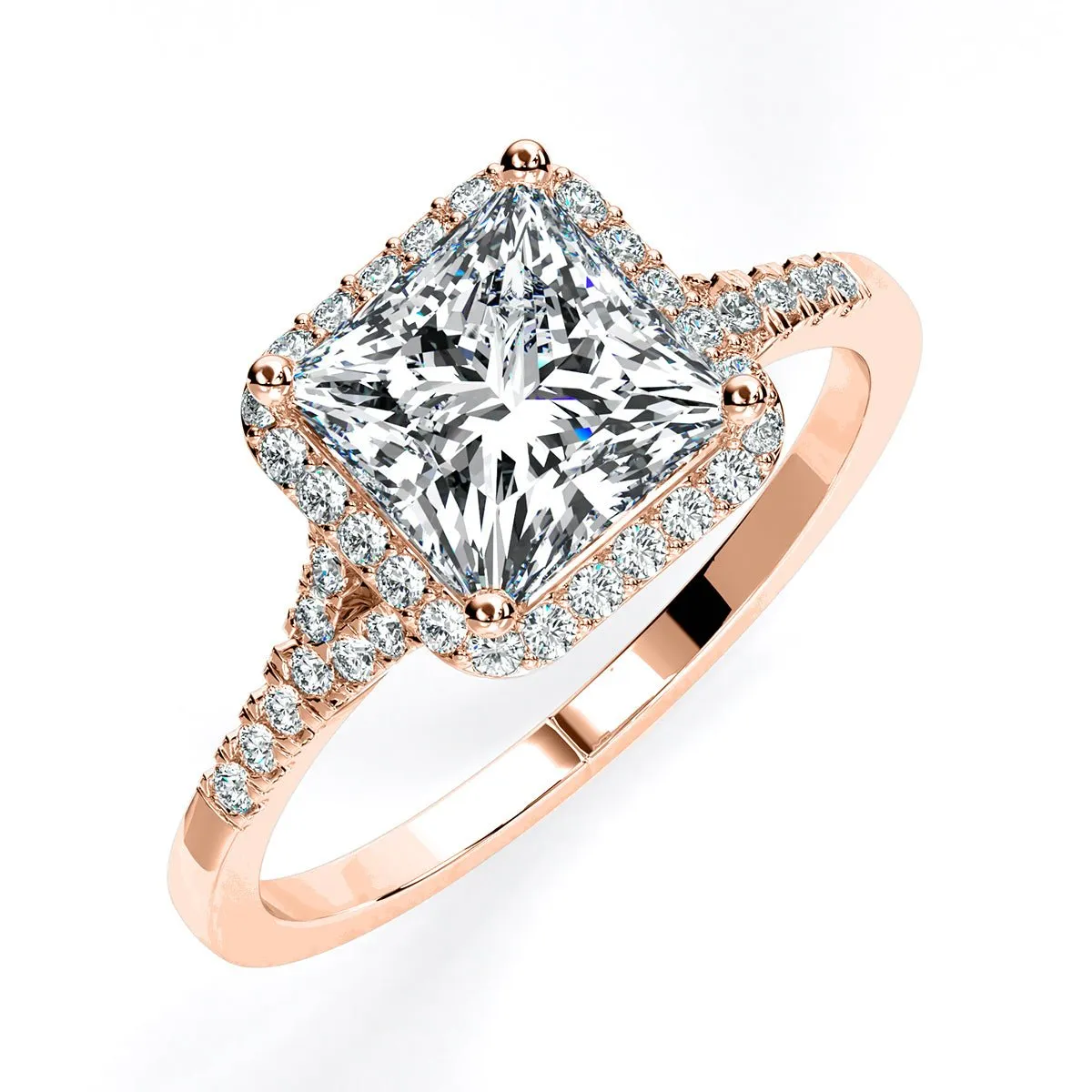Desert Rose - Princess Diamond Engagement Ring