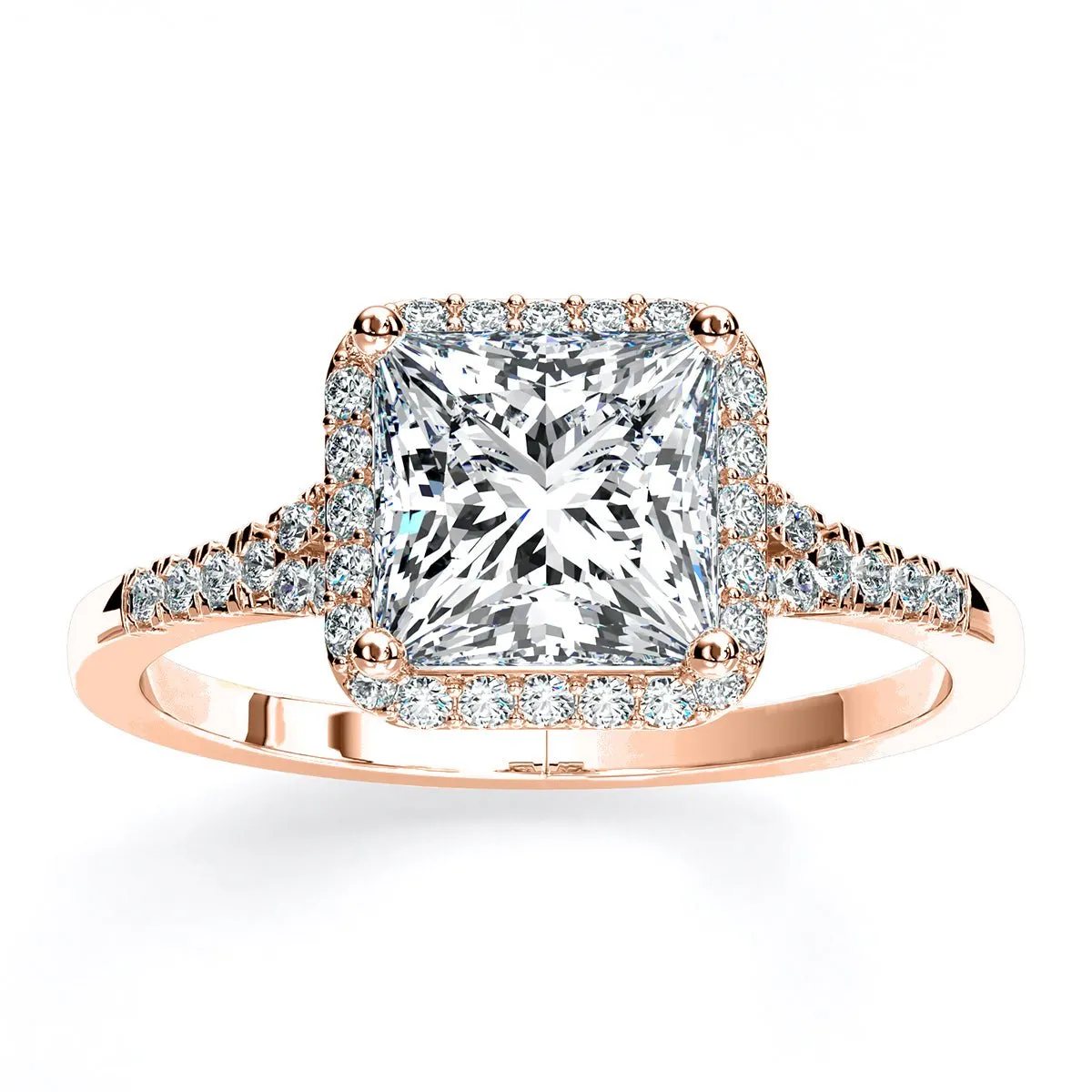Desert Rose - Princess Diamond Engagement Ring