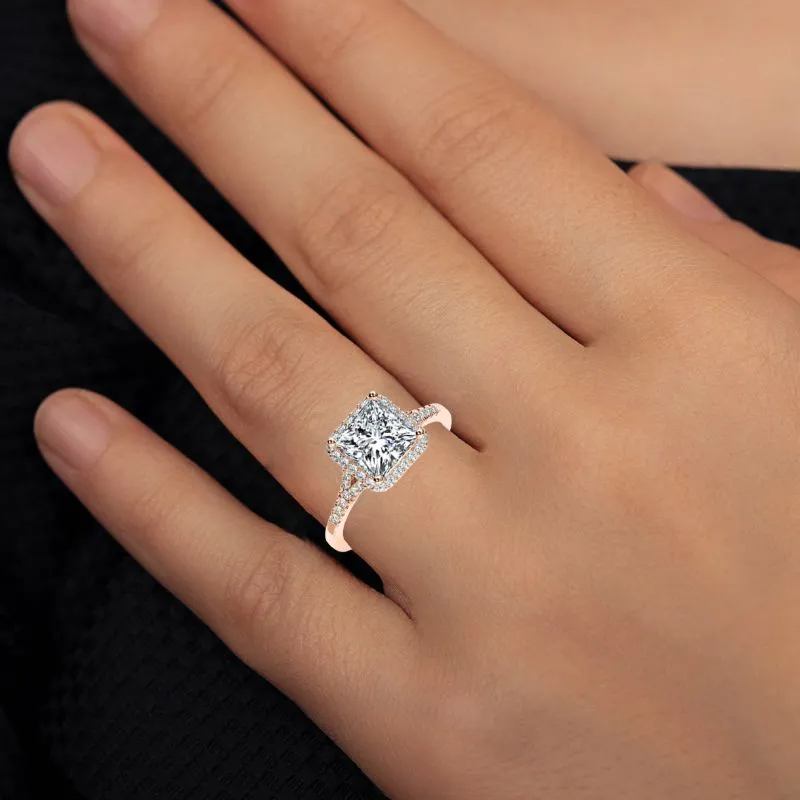 Desert Rose - Princess Diamond Engagement Ring
