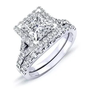 Desert Rose - Princess Lab Diamond Bridal Set (IGI Certified)