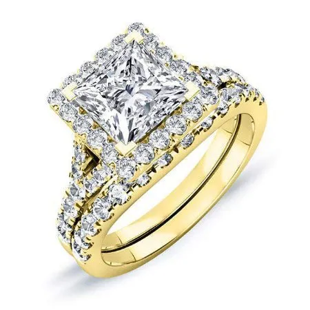 Desert Rose - Princess Lab Diamond Bridal Set (IGI Certified)