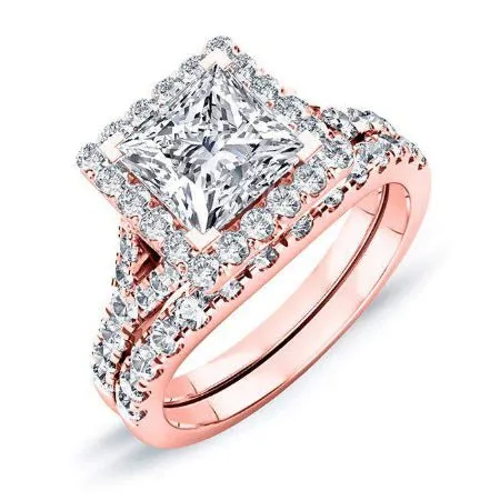 Desert Rose - Princess Lab Diamond Bridal Set (IGI Certified)