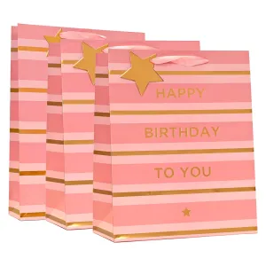 Design By Violet Pink Birthday Gift Bag
