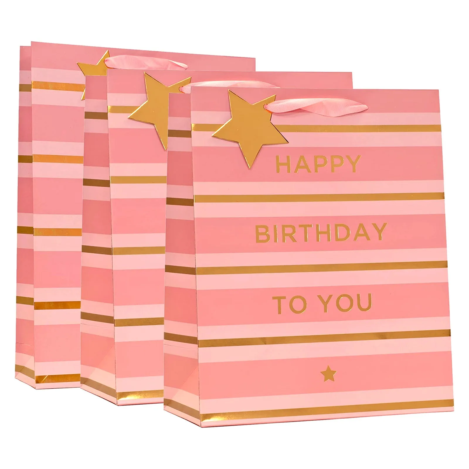 Design By Violet Pink Birthday Gift Bag