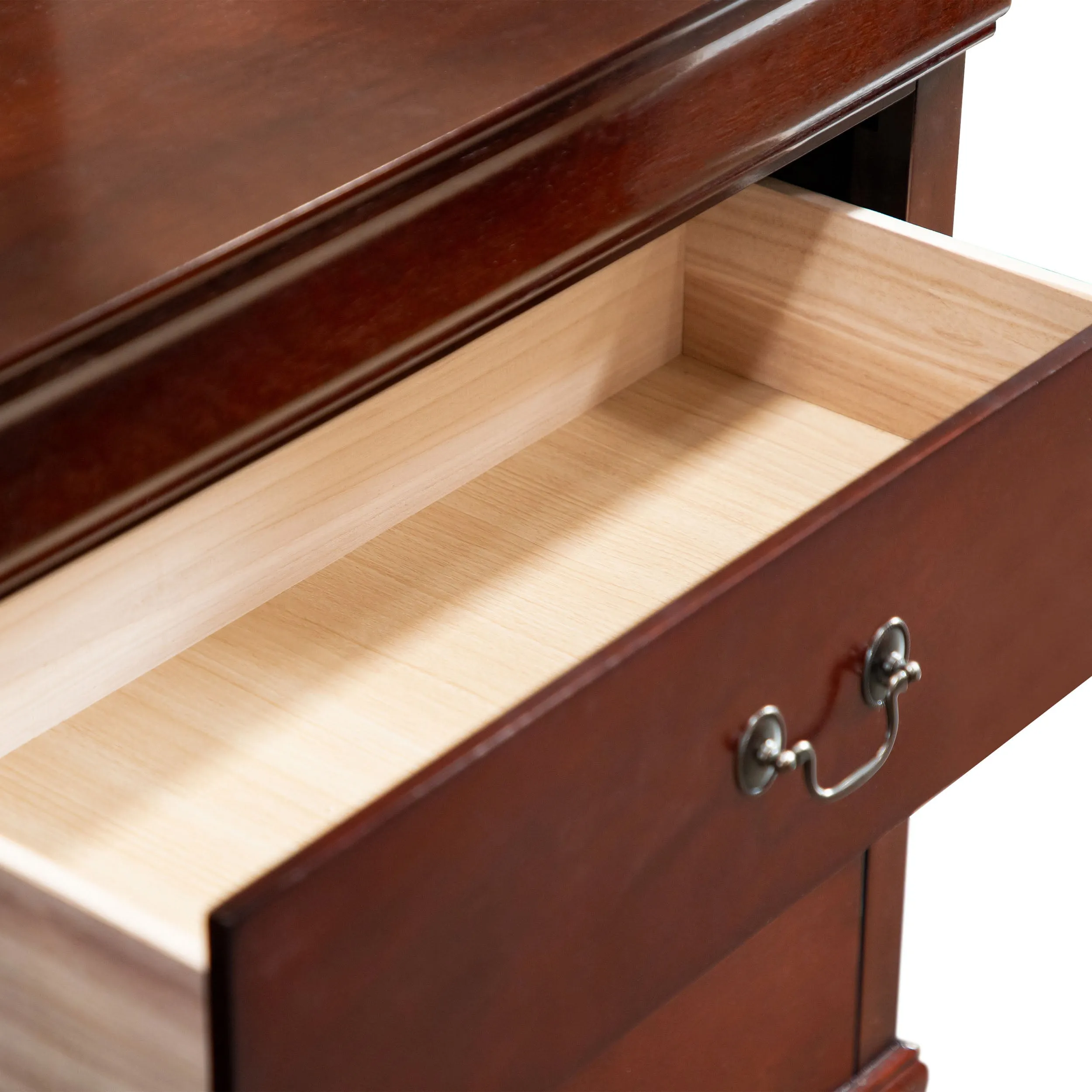 Devi Traditional Solid Wood 5-drawer Chest