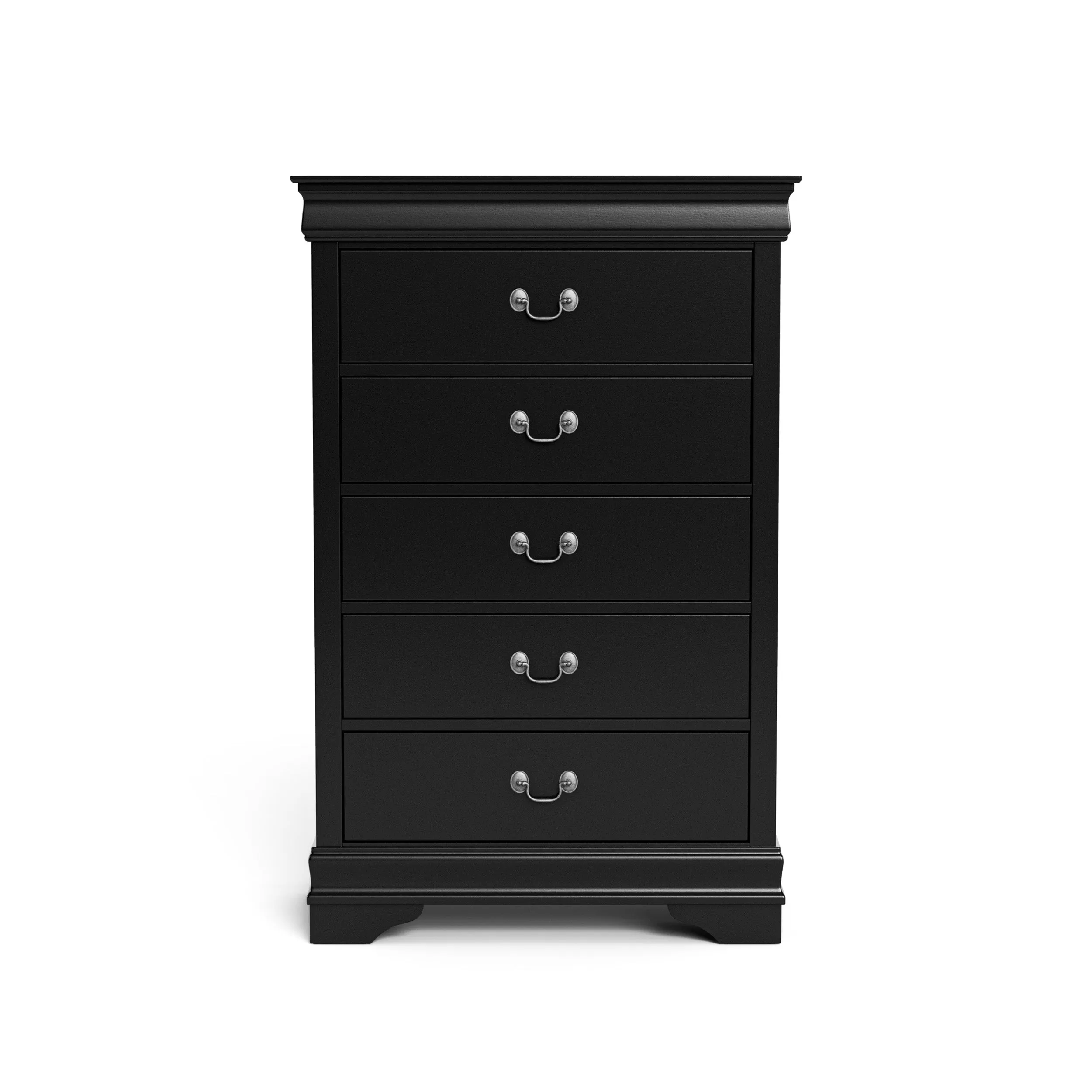 Devi Traditional Solid Wood 5-drawer Chest