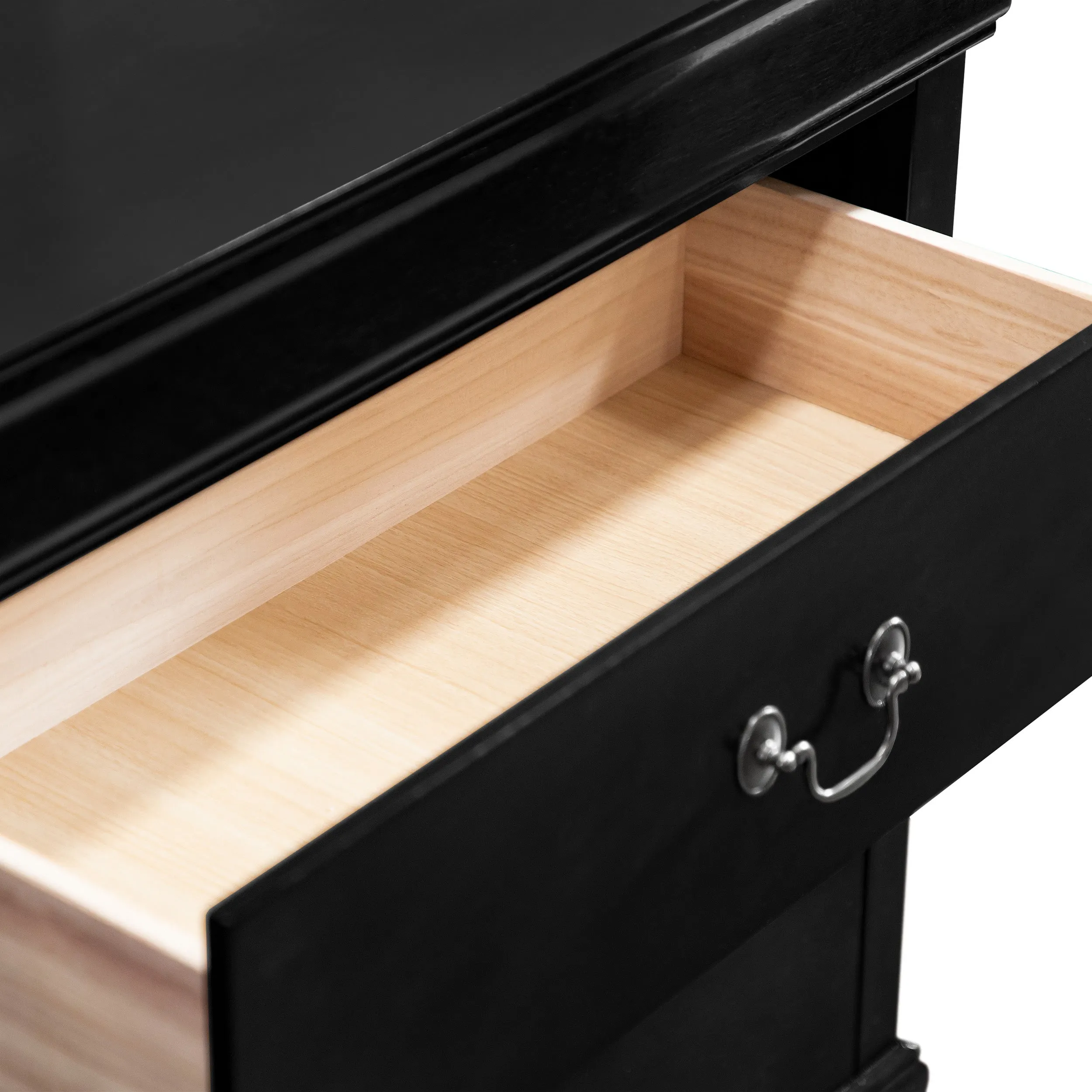 Devi Traditional Solid Wood 5-drawer Chest