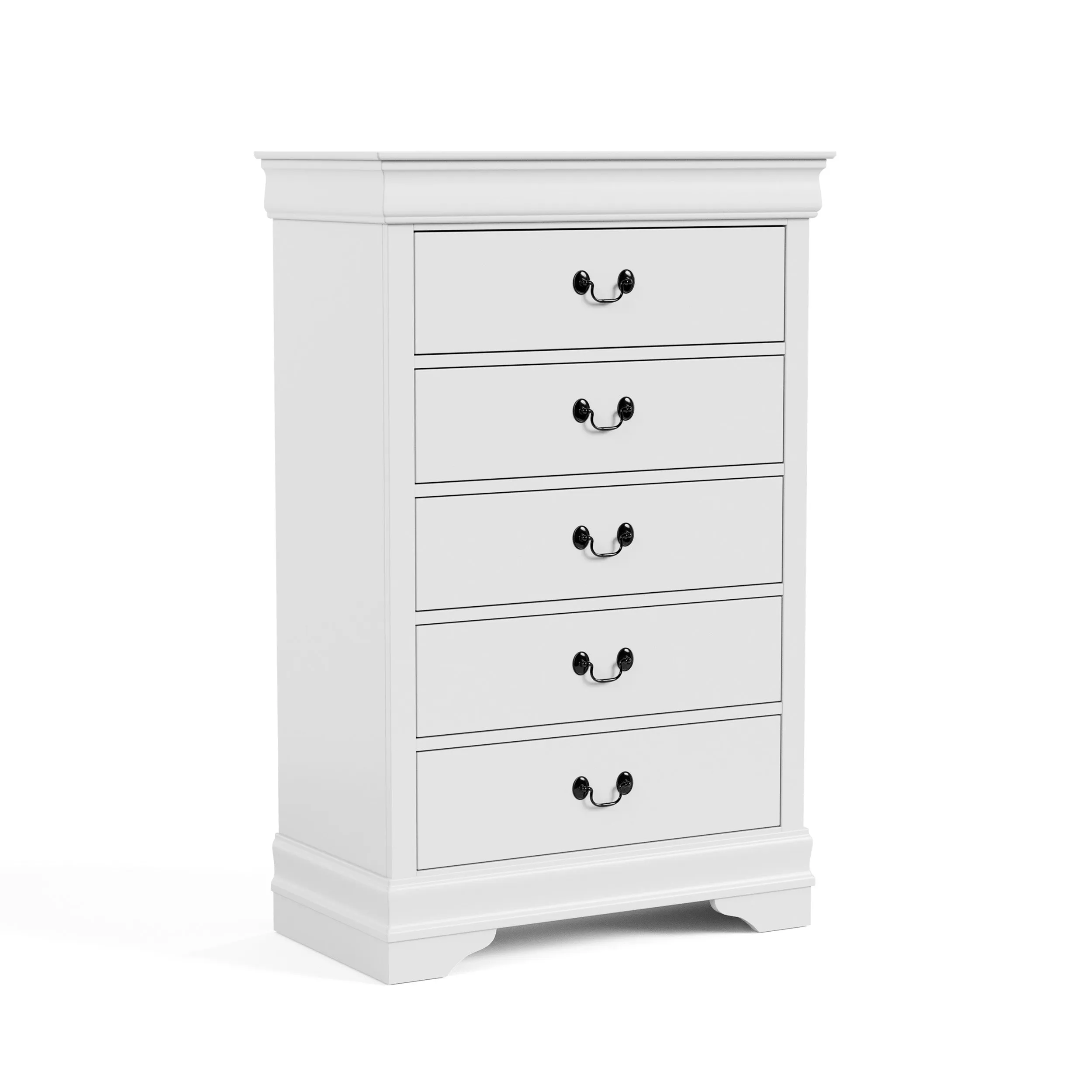 Devi Traditional Solid Wood 5-drawer Chest