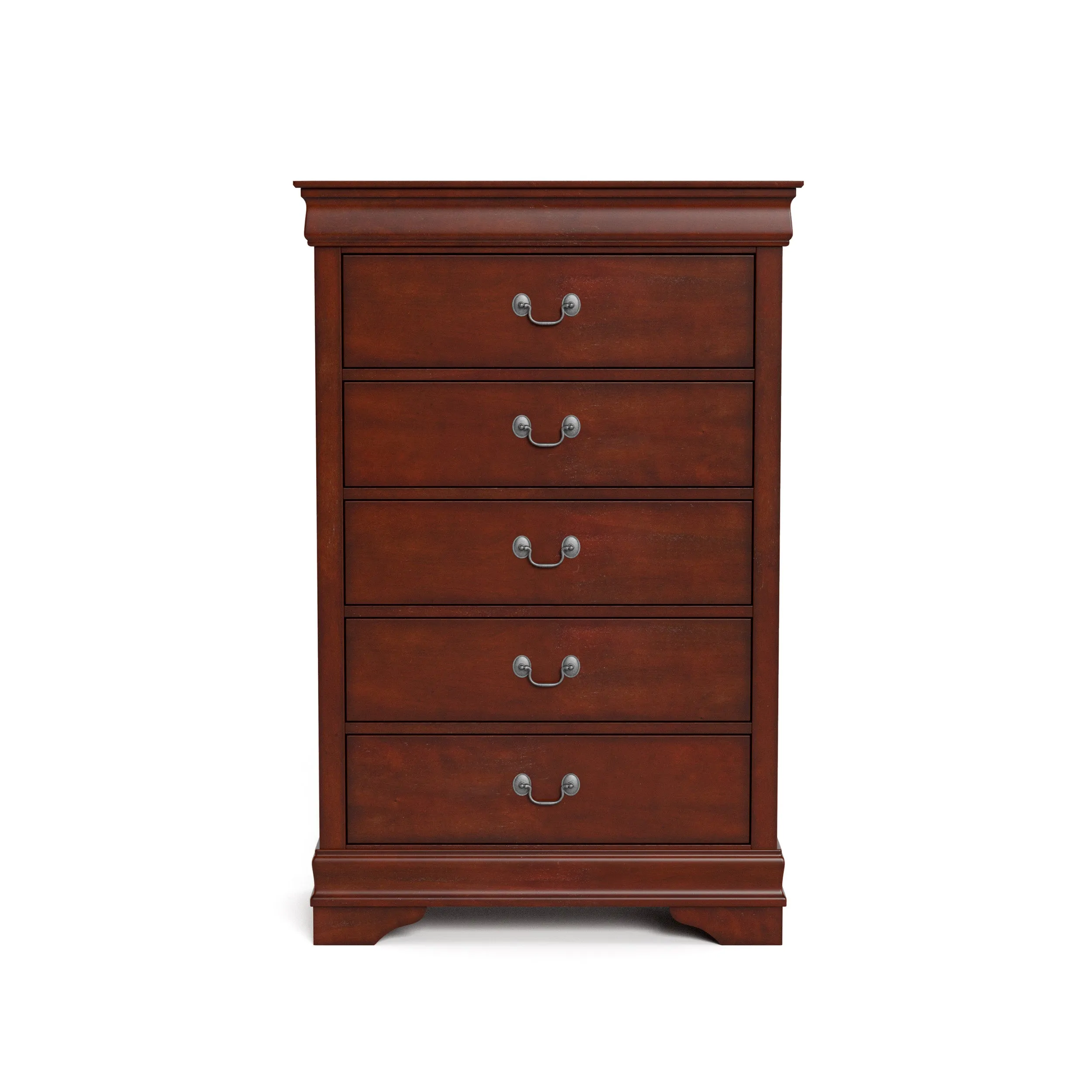 Devi Traditional Solid Wood 5-drawer Chest