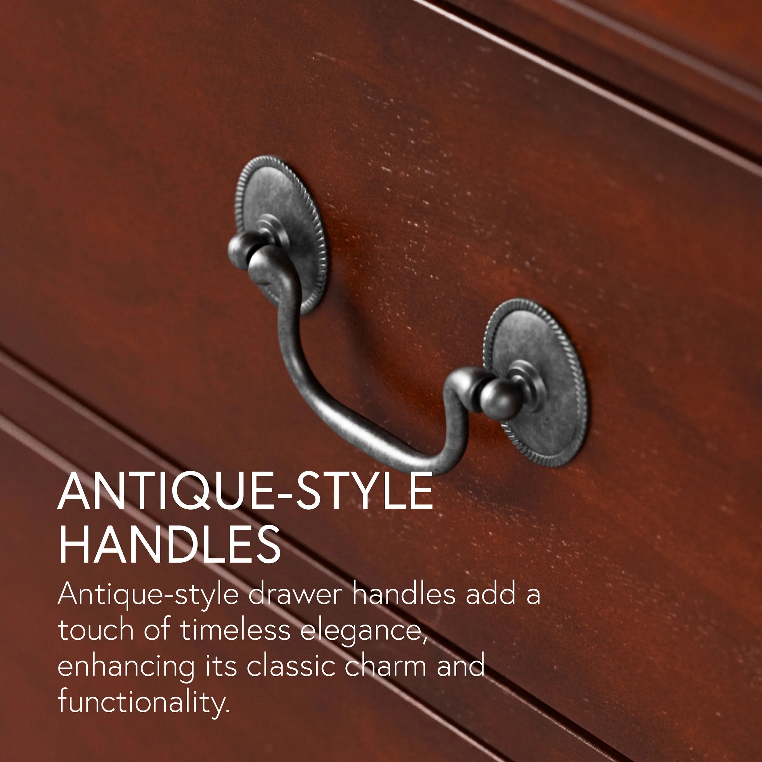 Devi Traditional Solid Wood 5-drawer Chest