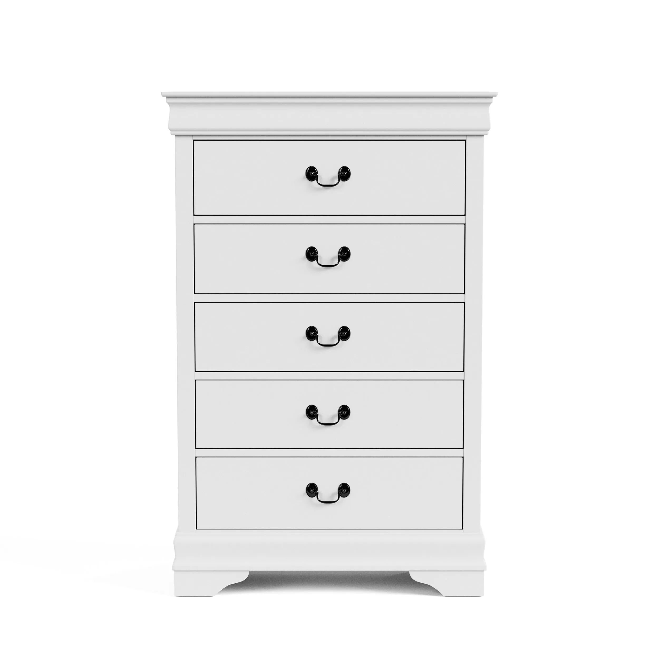 Devi Traditional Solid Wood 5-drawer Chest