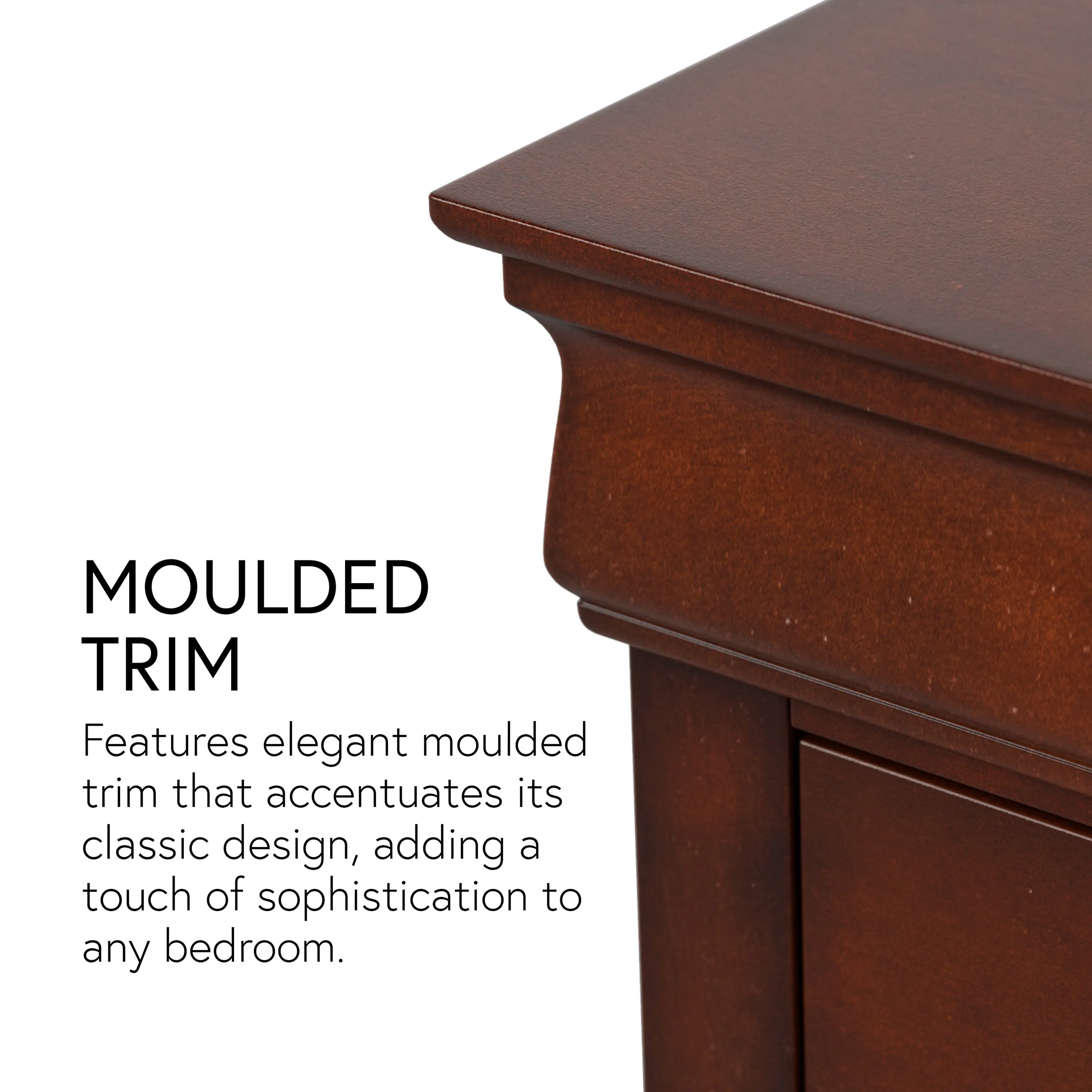 Devi Traditional Solid Wood 5-drawer Chest