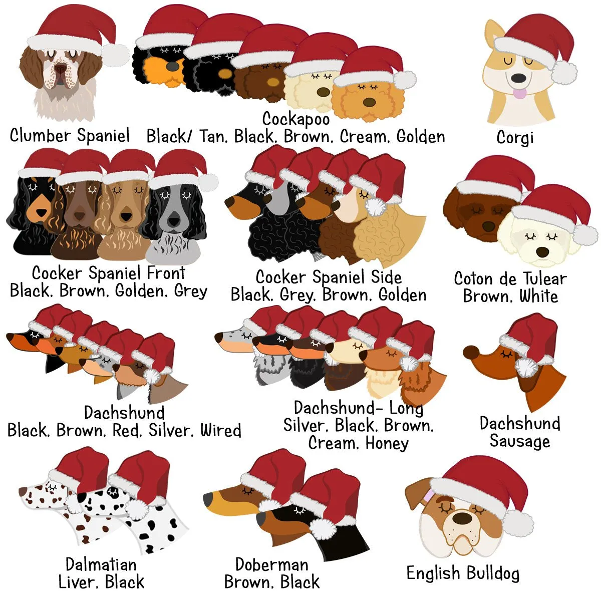 Dog Christmas Decoration - Personalised Santa Dog
