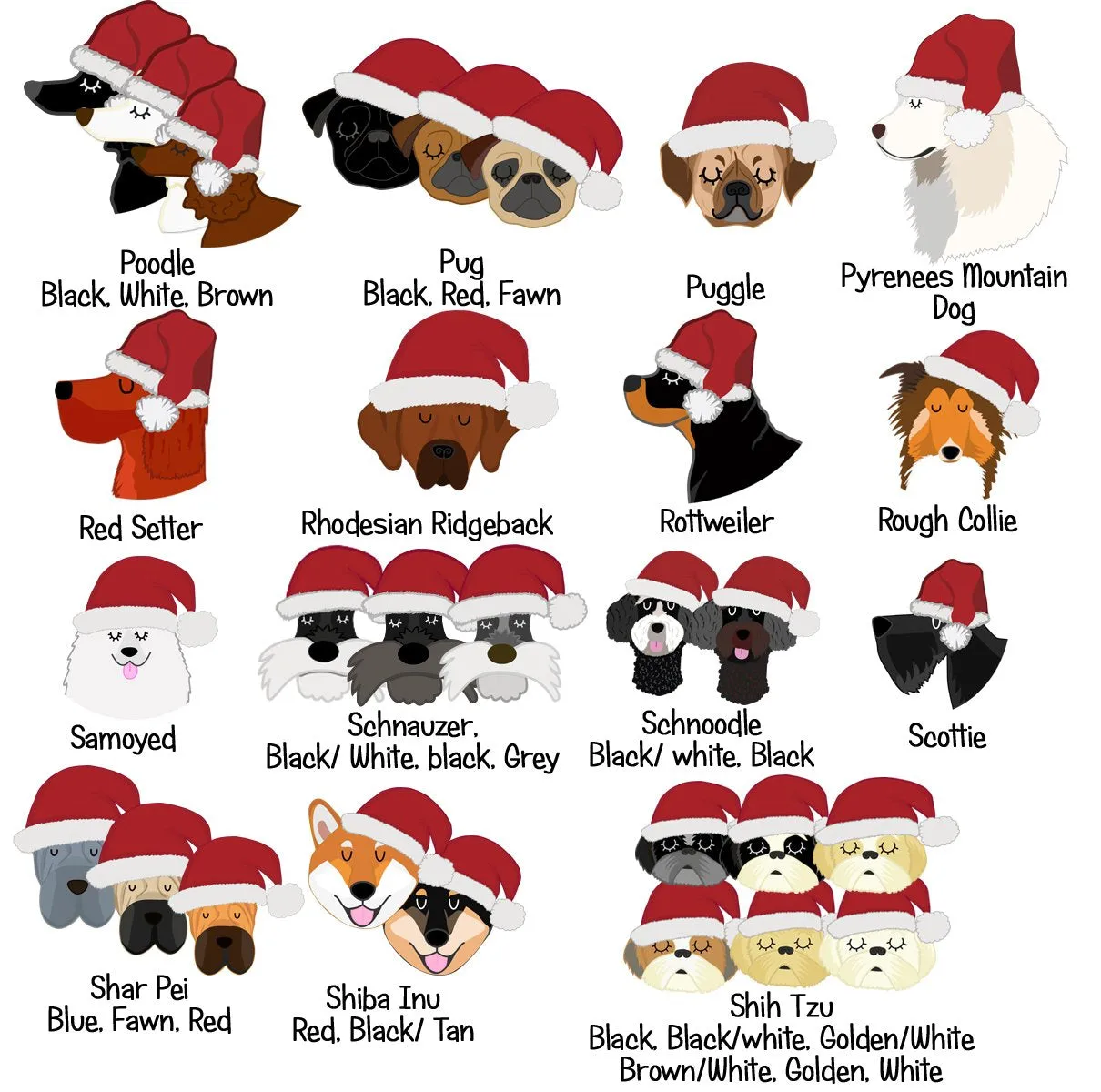 Dog Christmas Decoration - Personalised Santa Dog