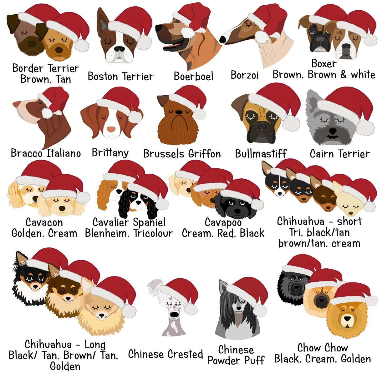 Dog Christmas Decoration - Personalised Santa Dog