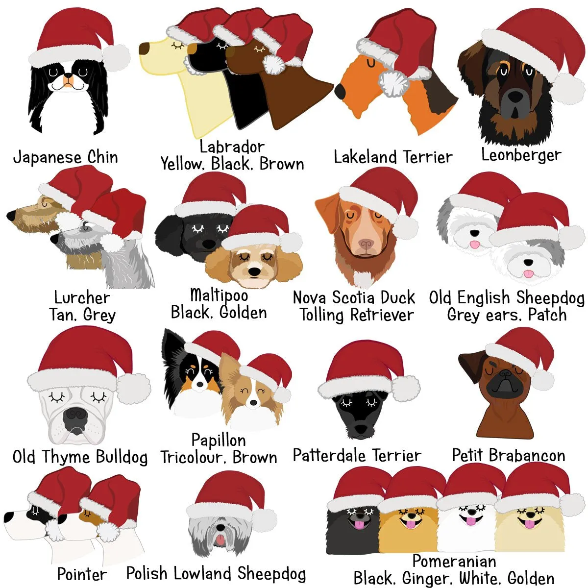 Dog Christmas Decoration - Personalised Santa Dog