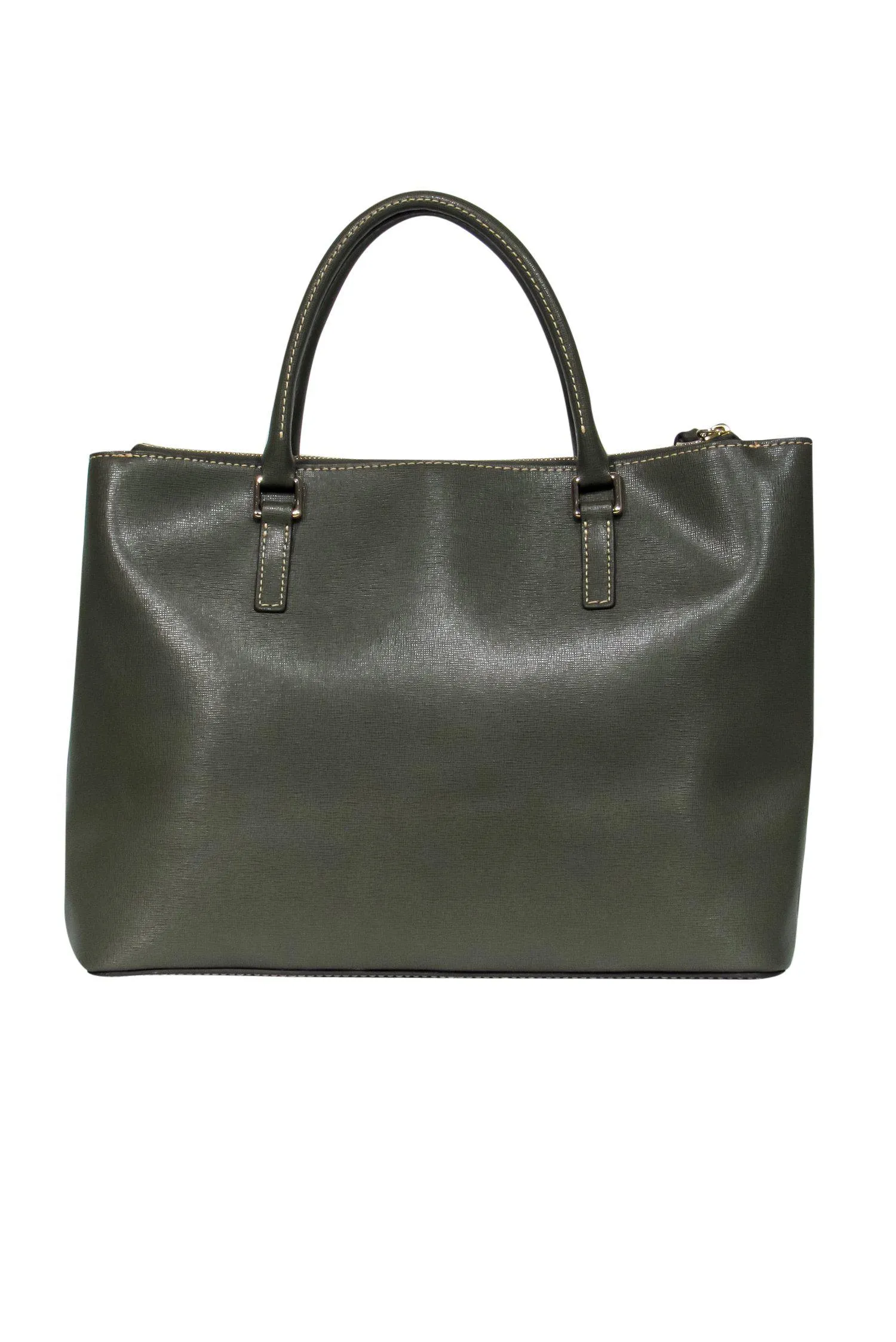 Dooney & Bourke - Olive Green Leather Multicompartment Tote