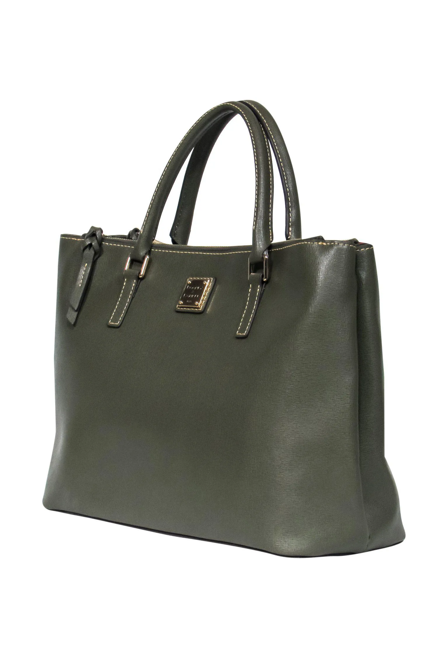 Dooney & Bourke - Olive Green Leather Multicompartment Tote
