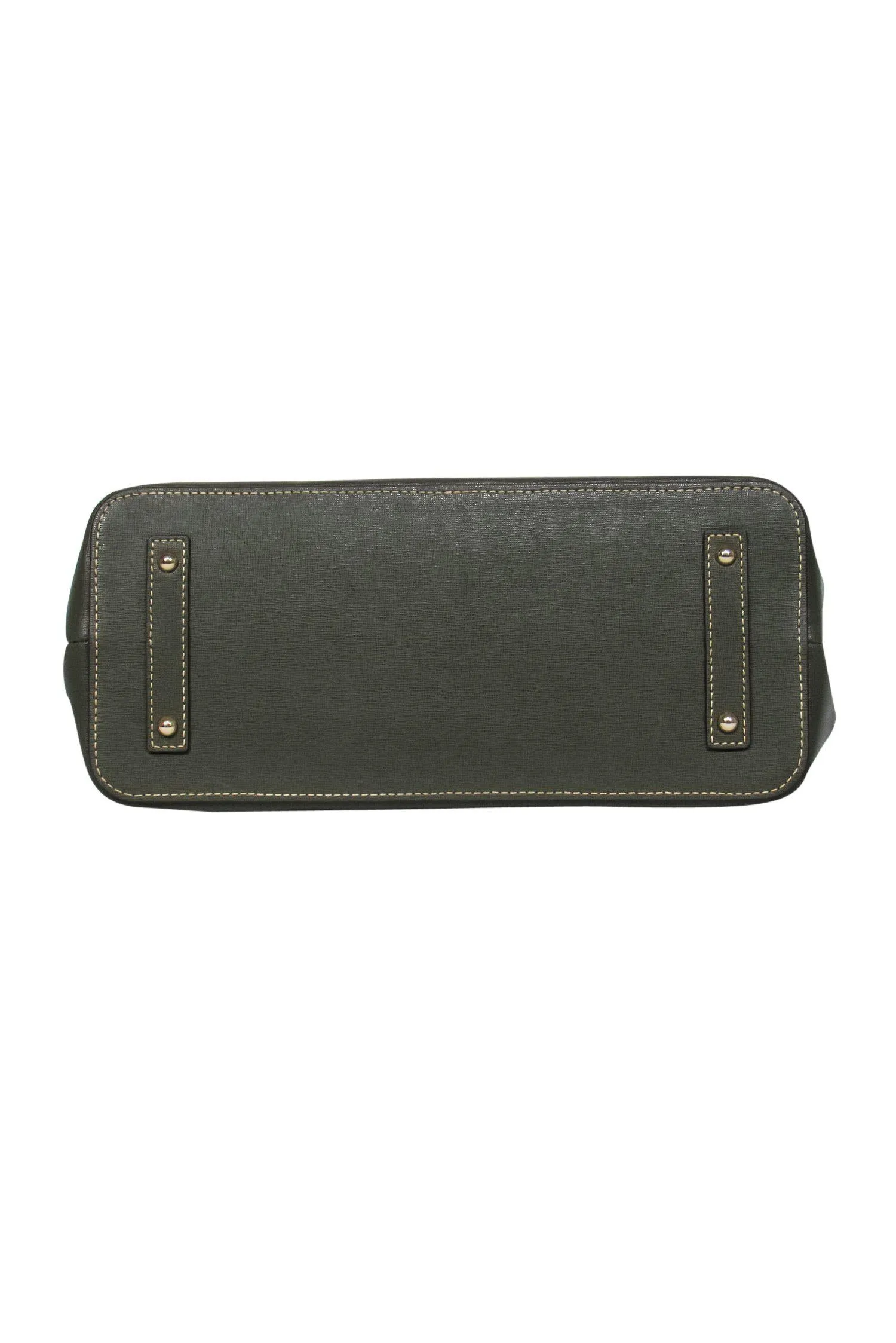 Dooney & Bourke - Olive Green Leather Multicompartment Tote