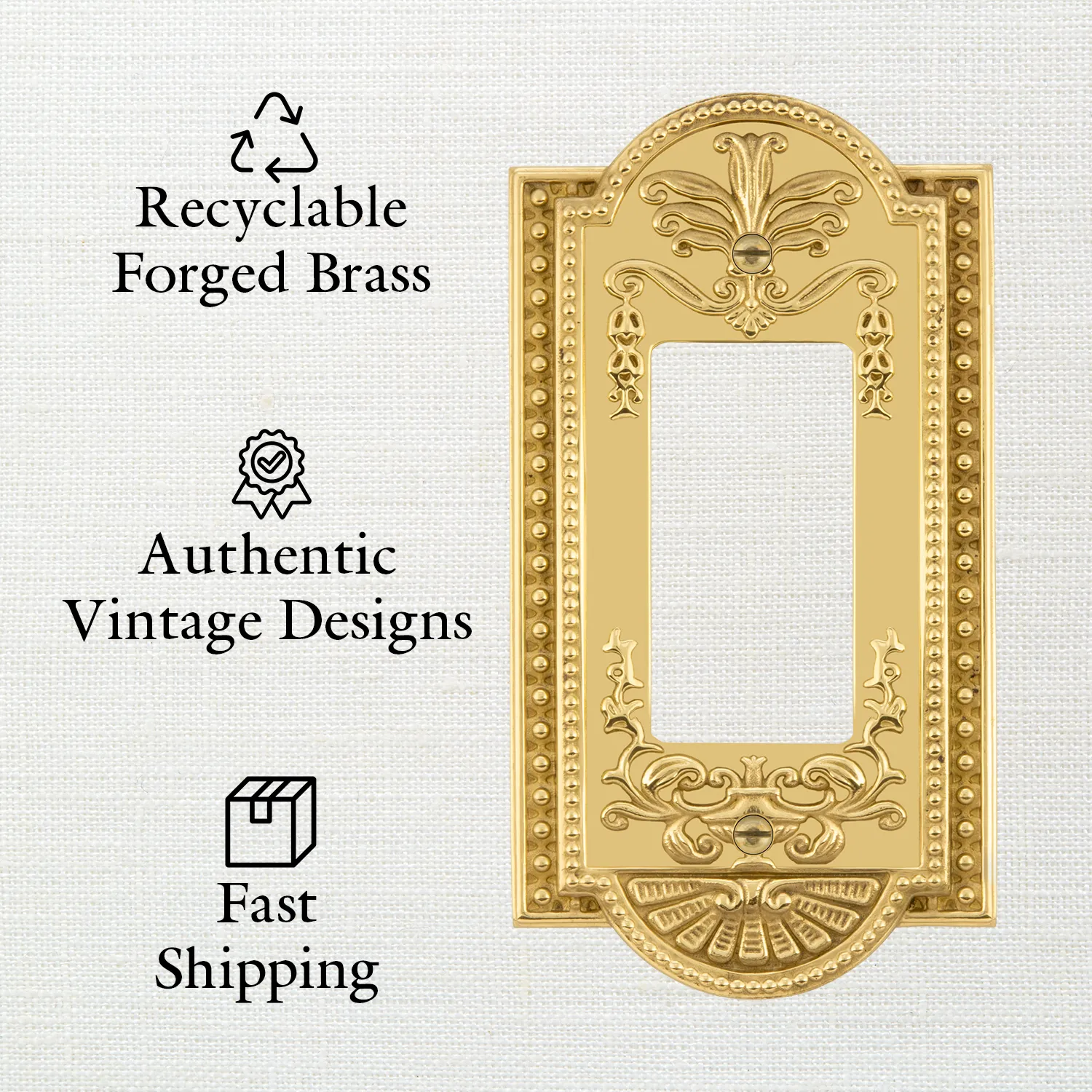 Egg & Dart Switch Plate with Double Rocker in Antique Pewter