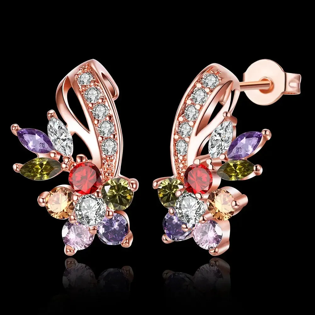 Elegant Zirconia Multi Colour Earring
