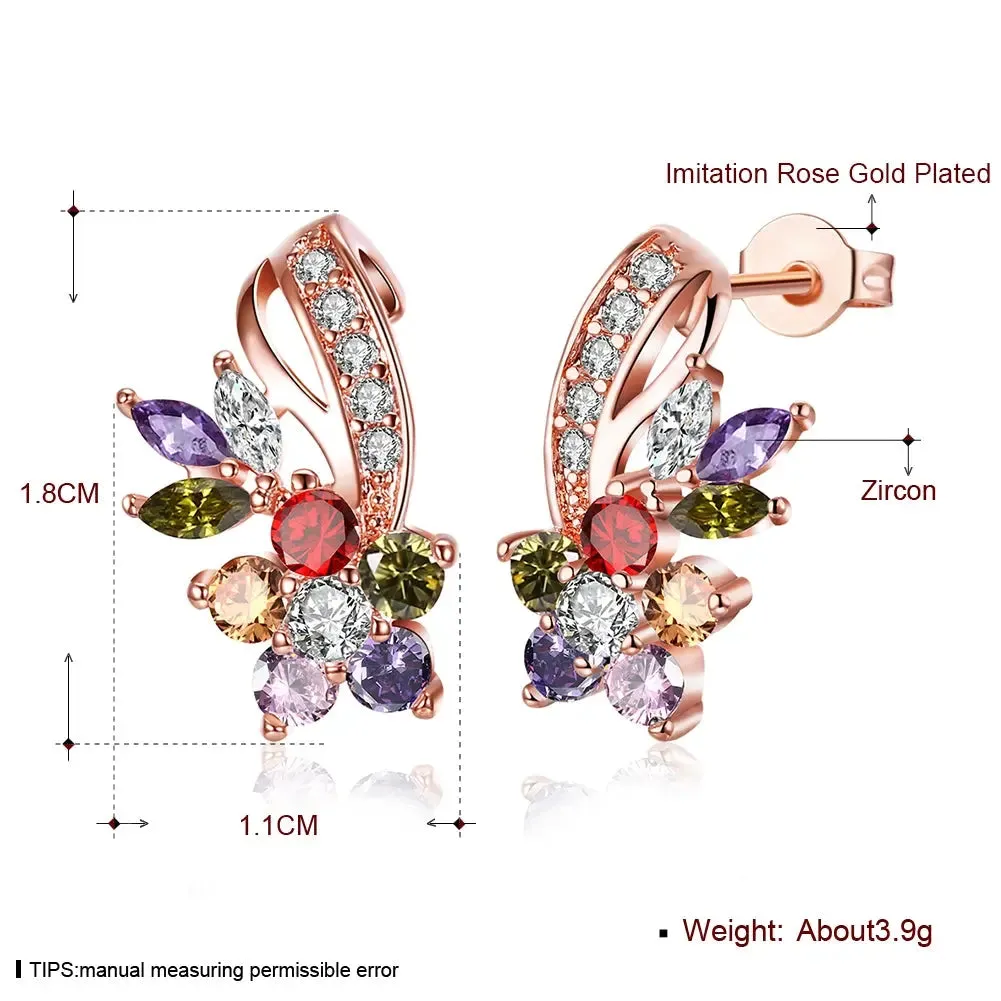 Elegant Zirconia Multi Colour Earring