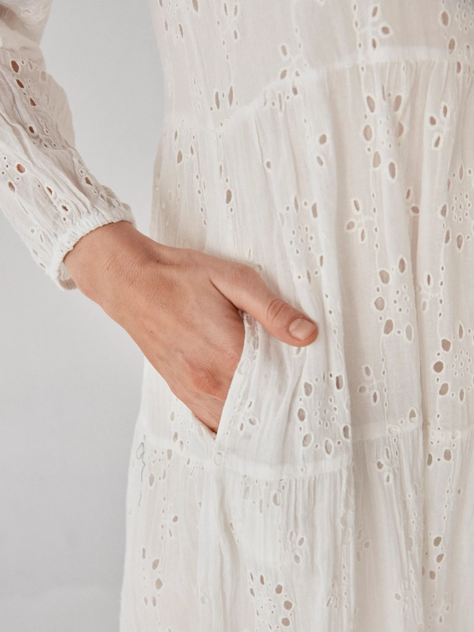 Elodie Dress - Pearl Schiffli
