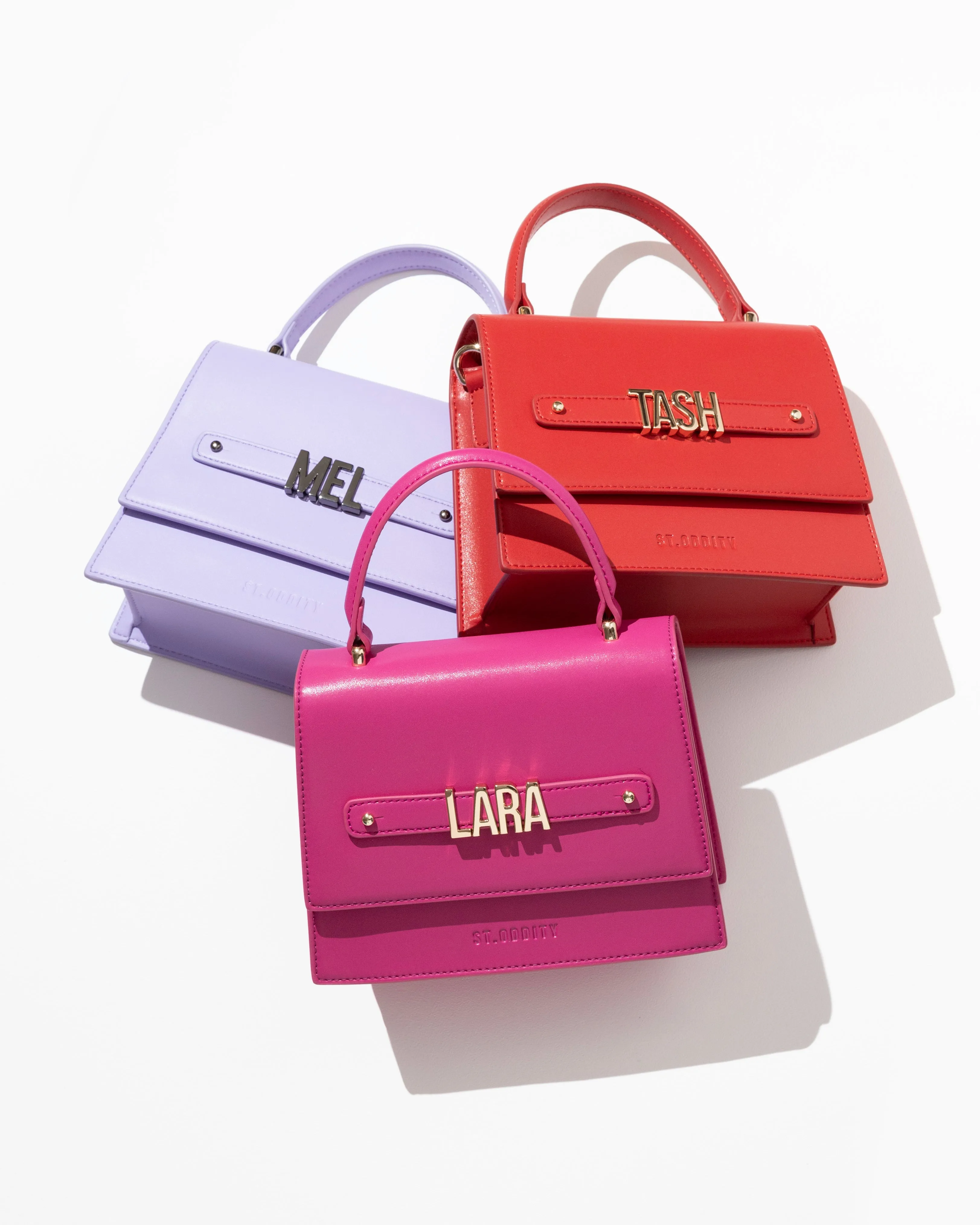 Evening Bag in Lavender with Personalised Hardware