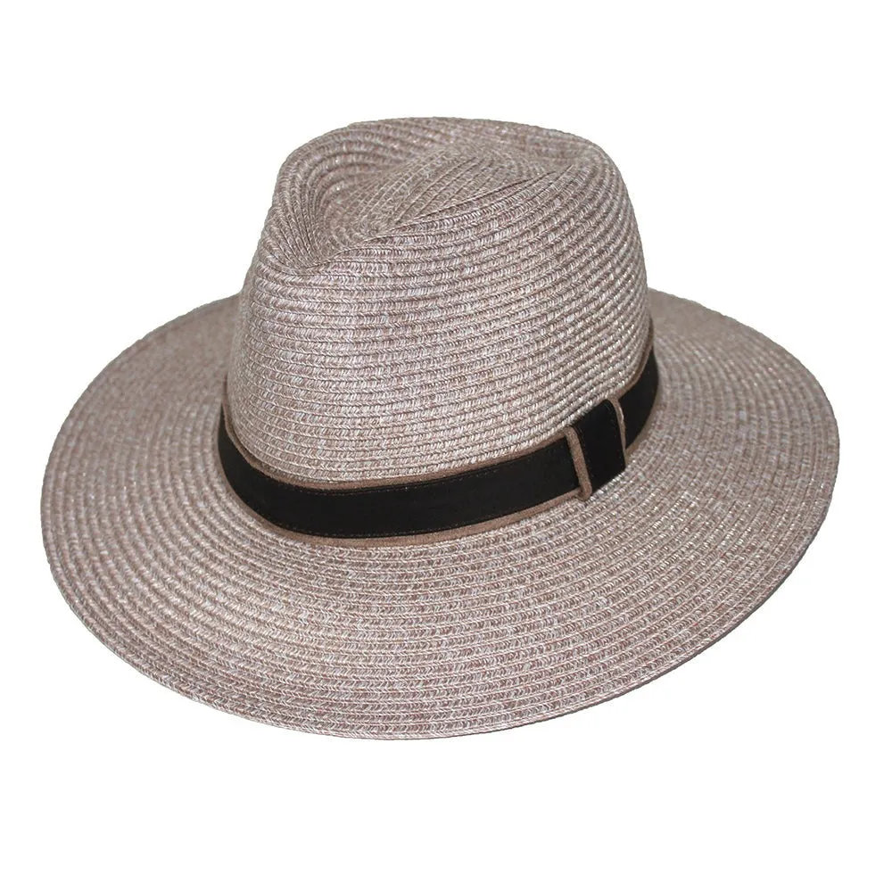 Evoke Mario Unisex Fedora - Mixed Taupe
