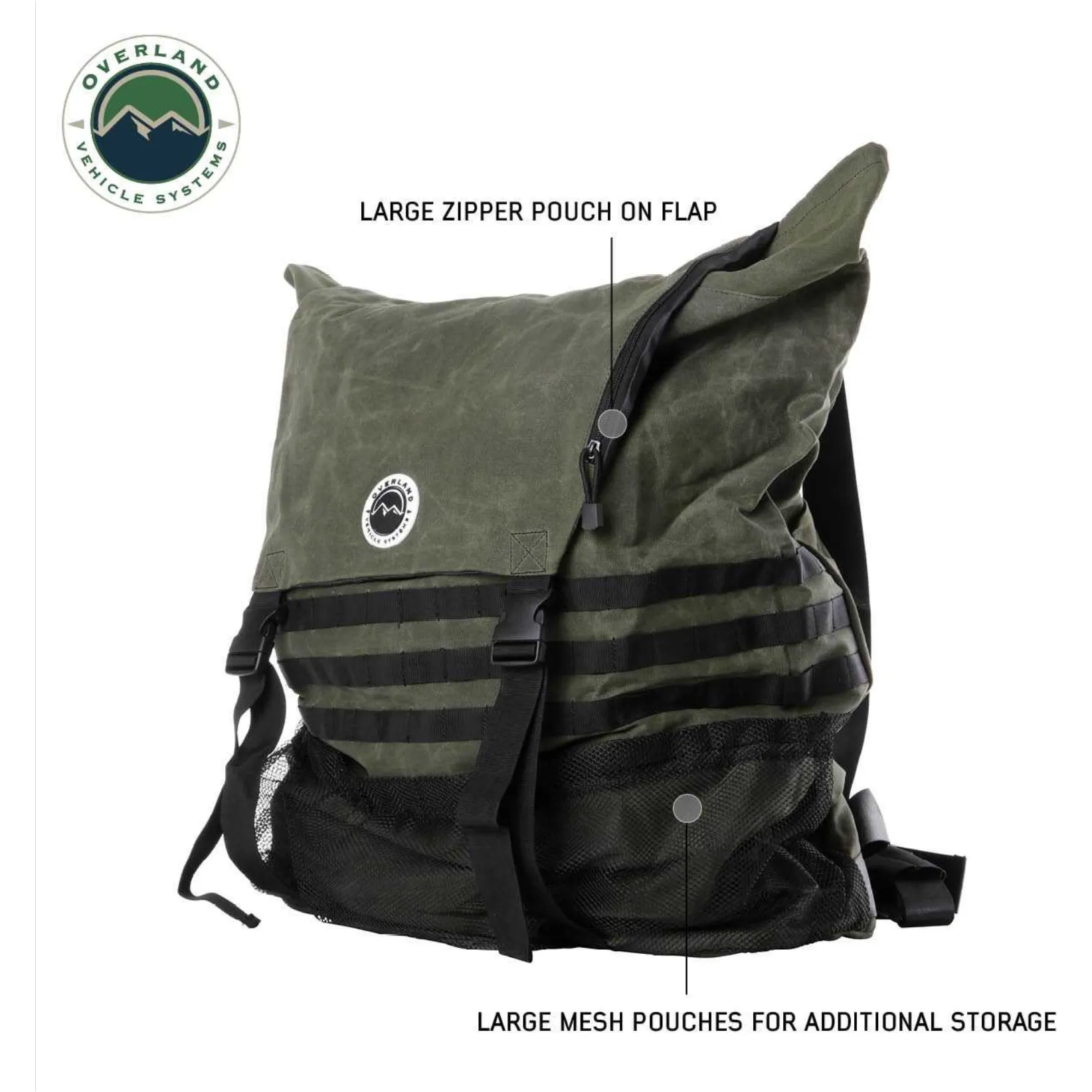 Extra Large Trash Bag Tire Mount - #16 Waxed Canvas