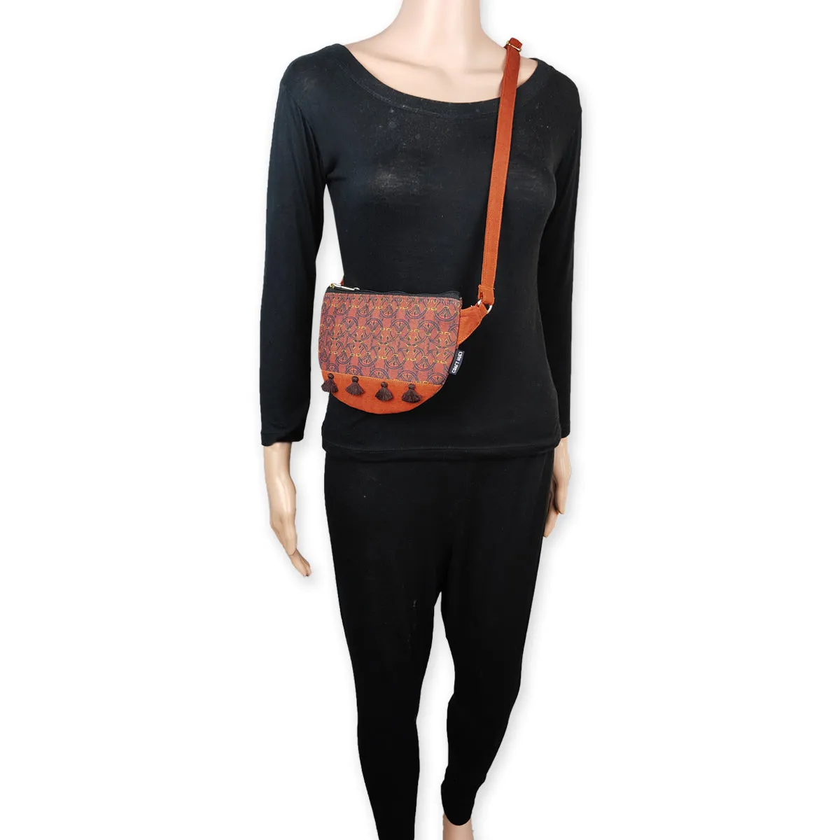 Fanny Pack/Coin Pouch Combo- Maroon Knot