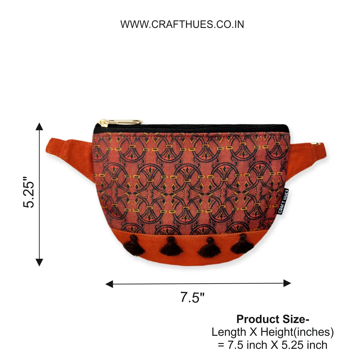 Fanny Pack/Coin Pouch Combo- Maroon Knot
