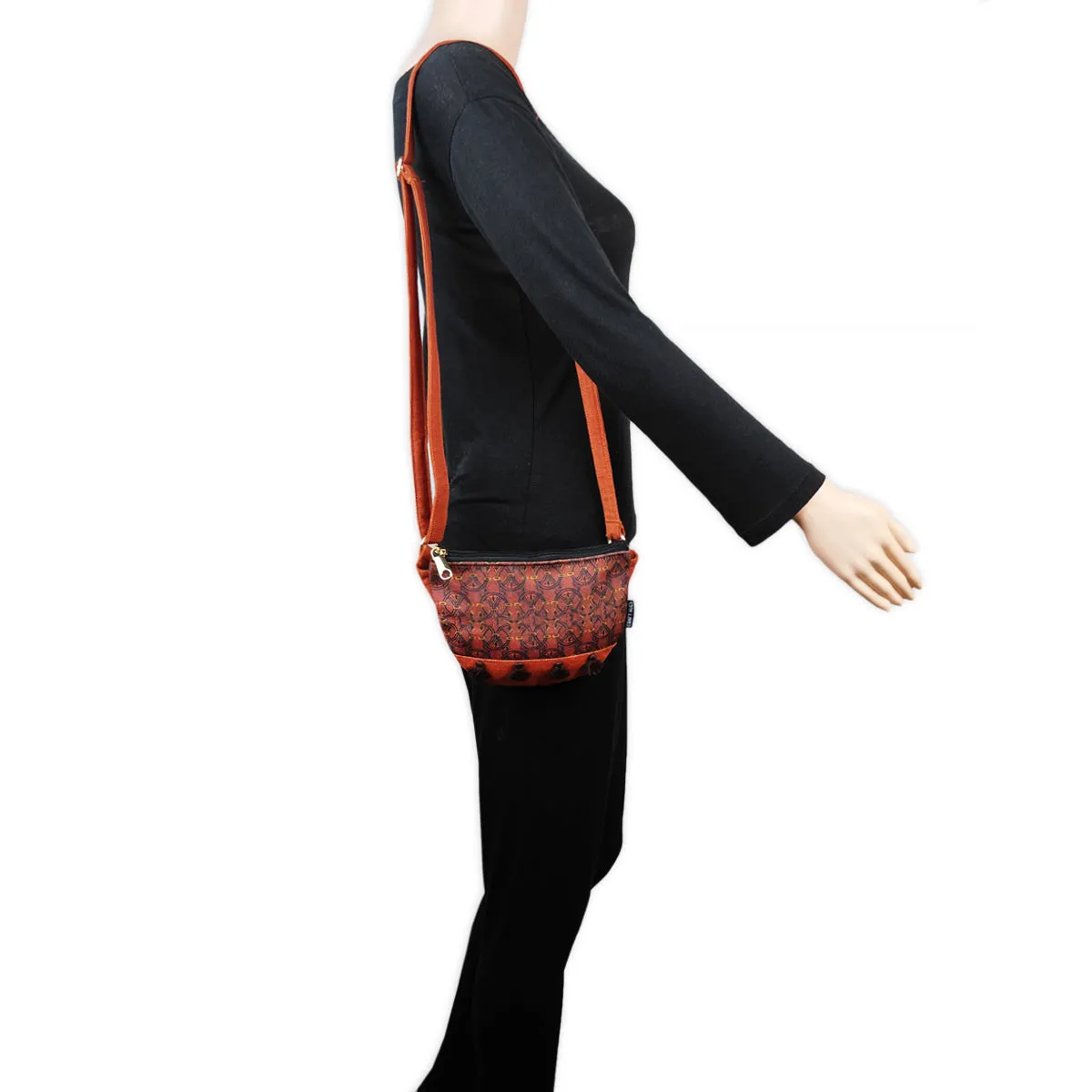 Fanny Pack/Coin Pouch Combo- Maroon Knot