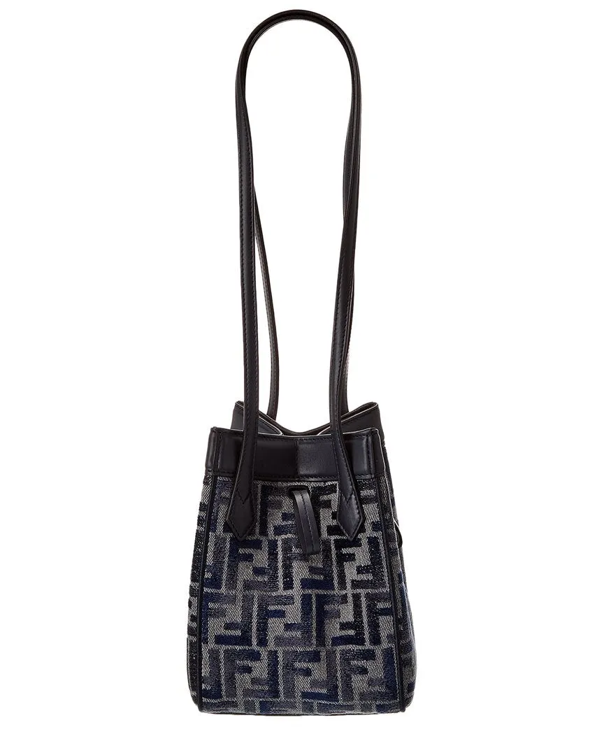 FENDI Origami Mini FF Canvas & Leather Shoulder Bag