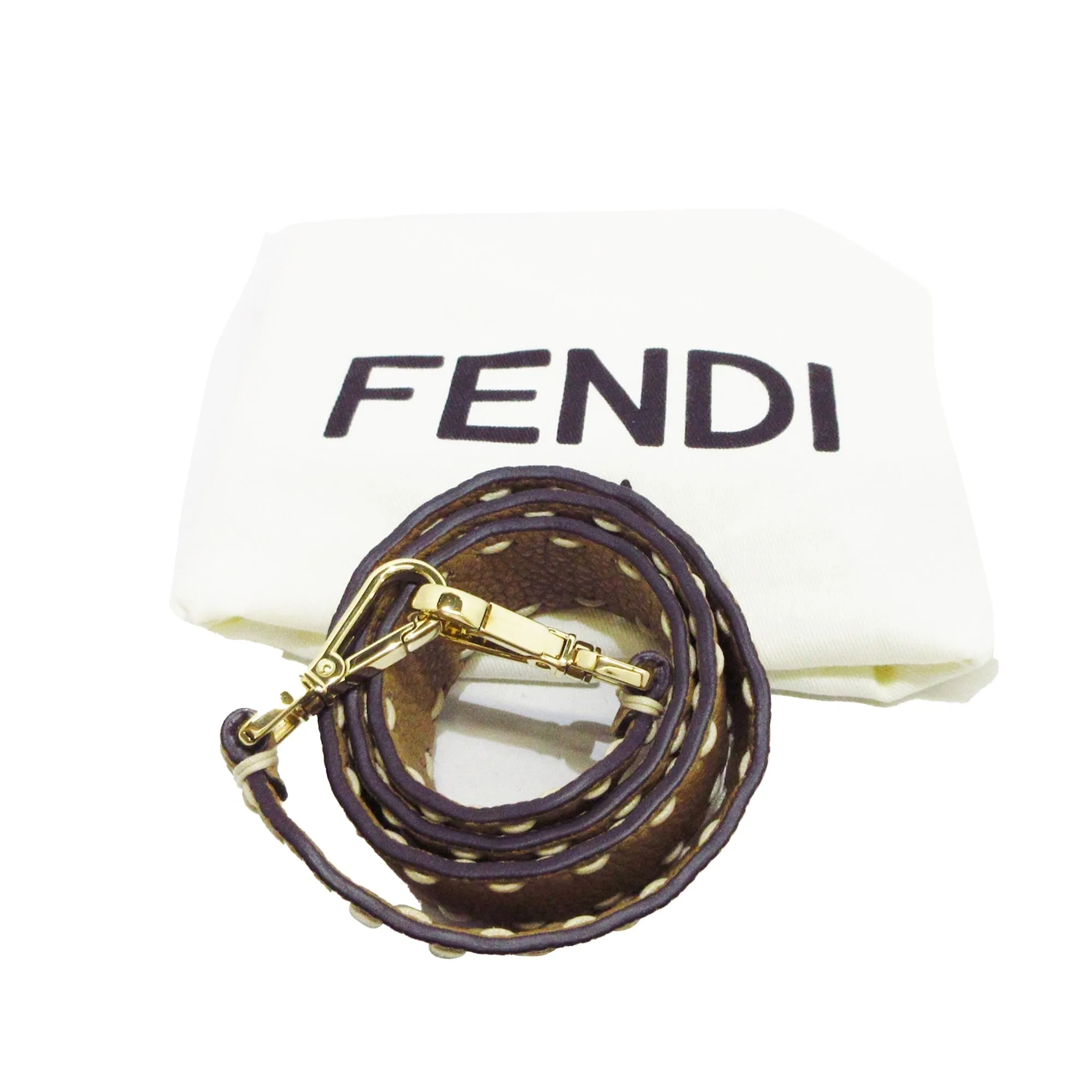 FENDI Shearling Selleria Baguette