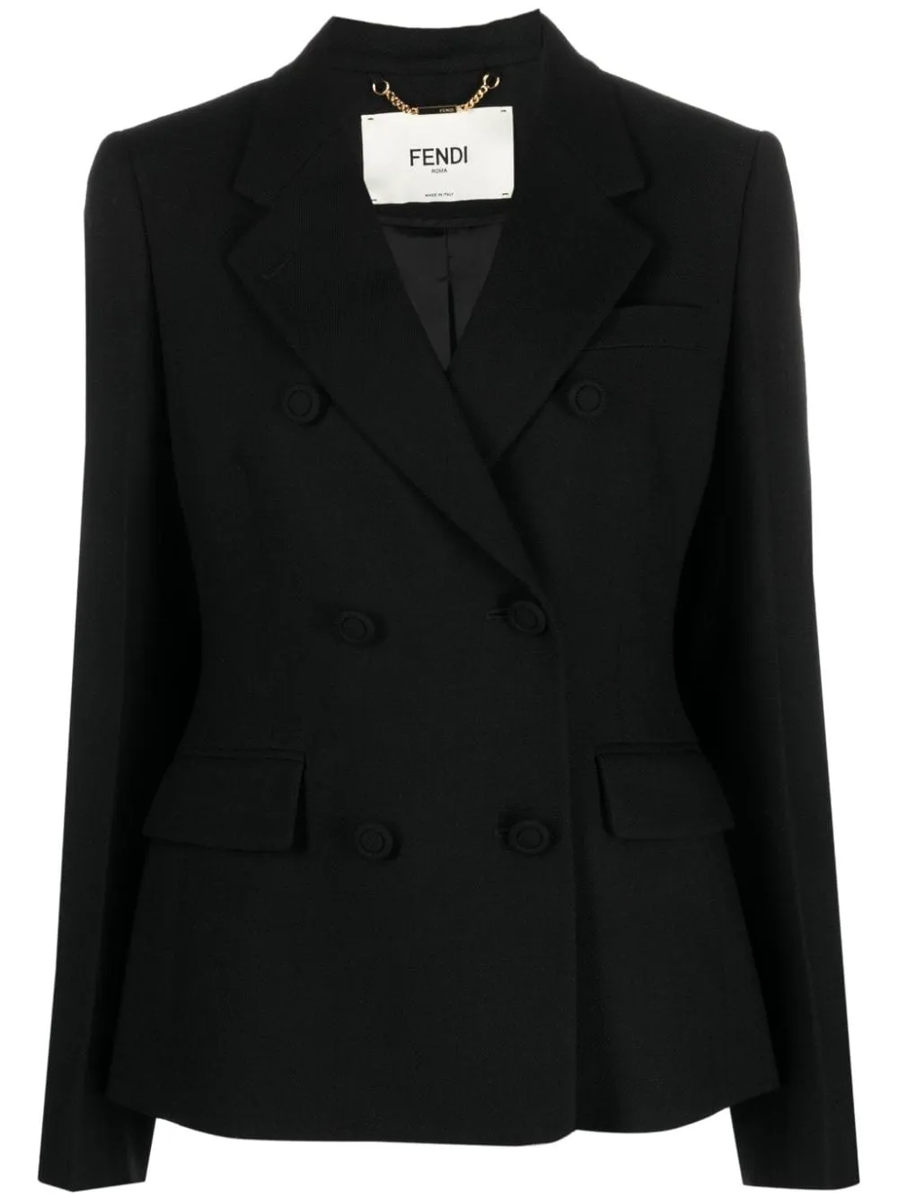 FENDI Wool Double-Breasted Blazer Jacket for Women