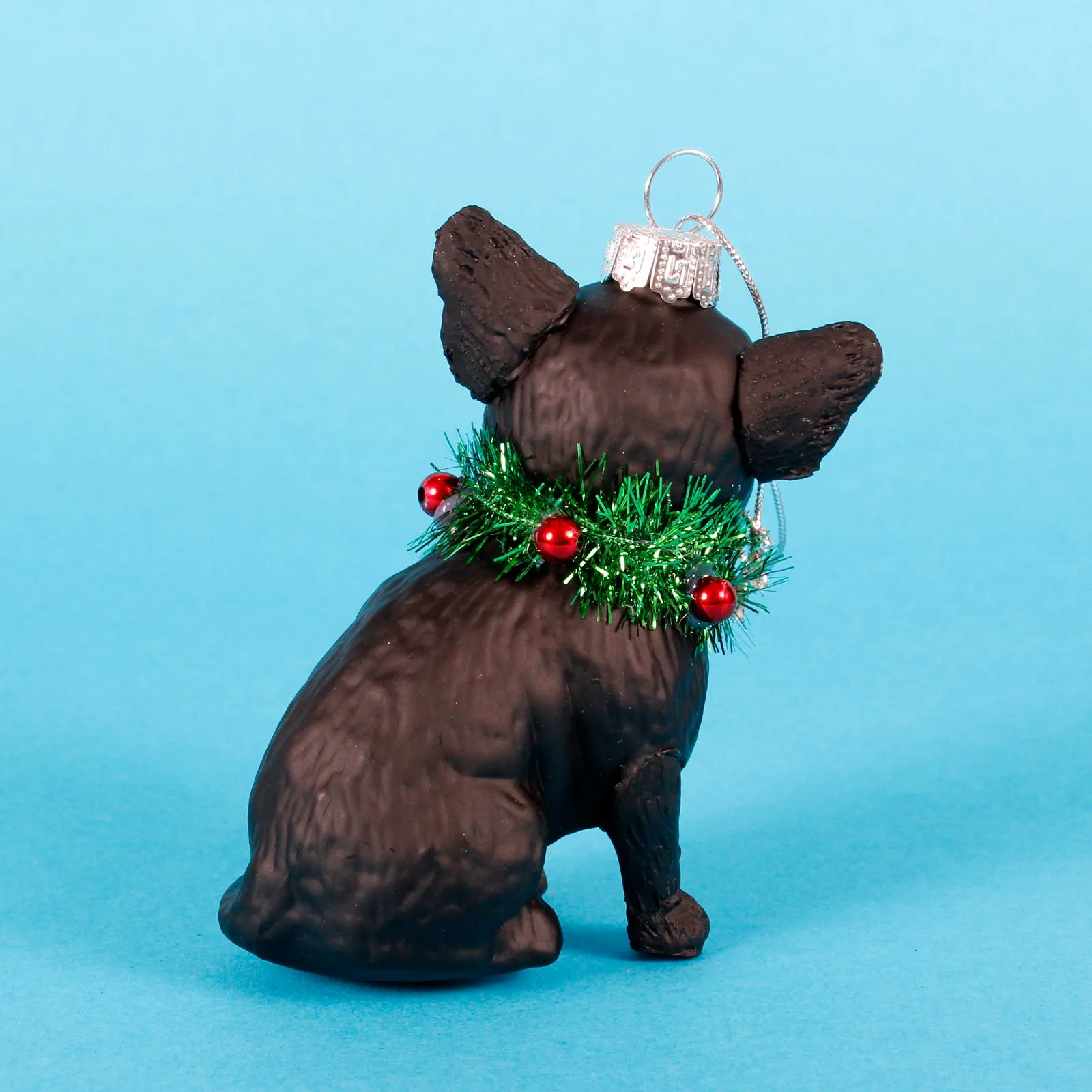 Festive French Bulldog Shaped Bauble