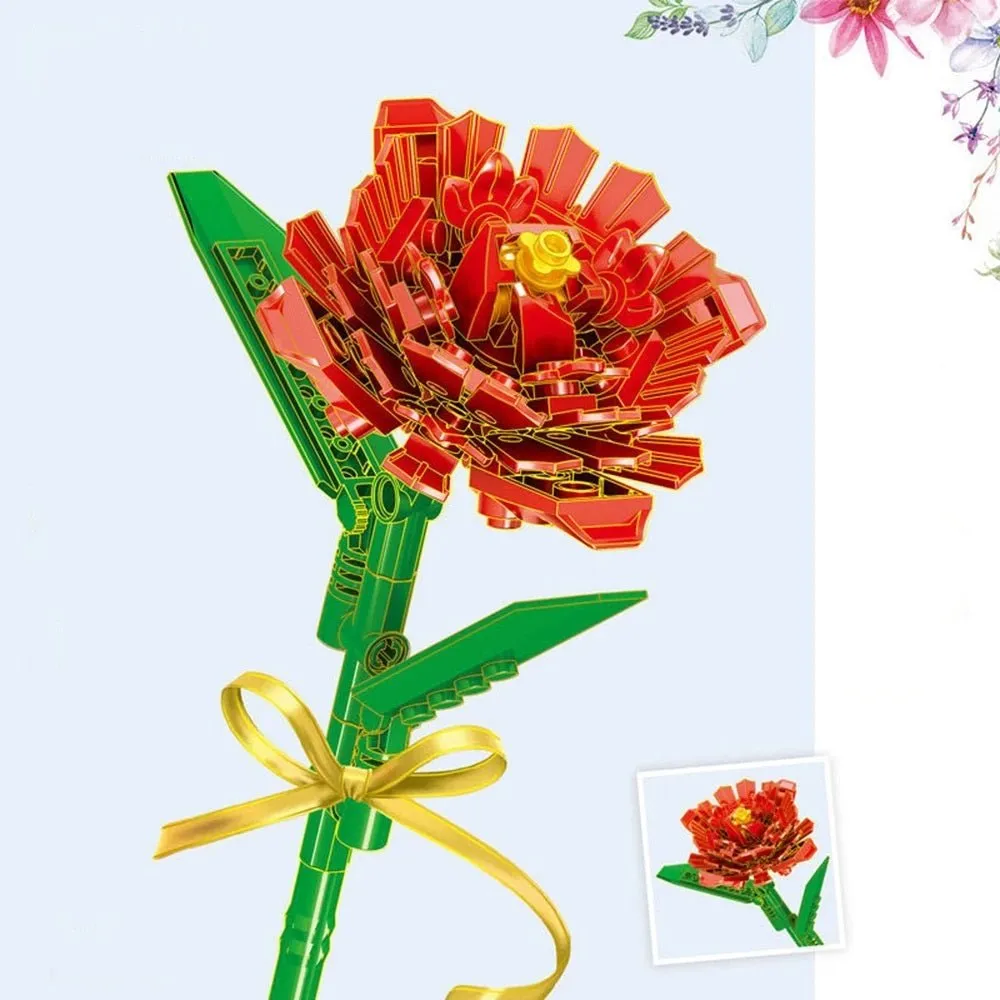 Flower Bouquet Mini Blocks – 3D Blocks in Building Your Own Potted Masterpiece! Perfect Gift for Her, Holiday Décor & Creative Fun