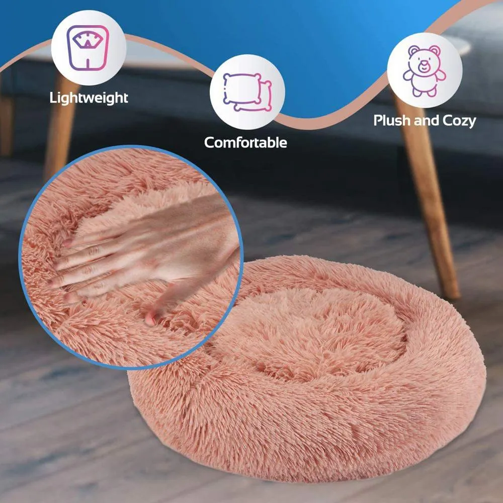 Fluffy Luxurious Orthopedic Donut Dog Bed