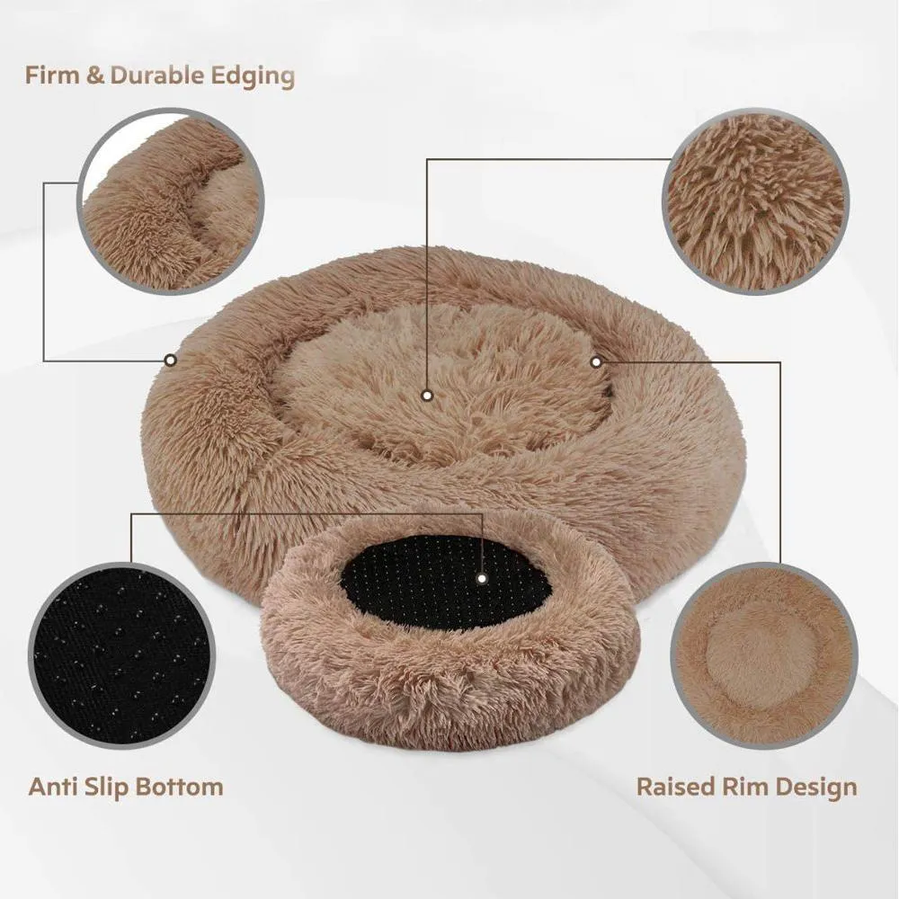 Fluffy Luxurious Orthopedic Donut Dog Bed