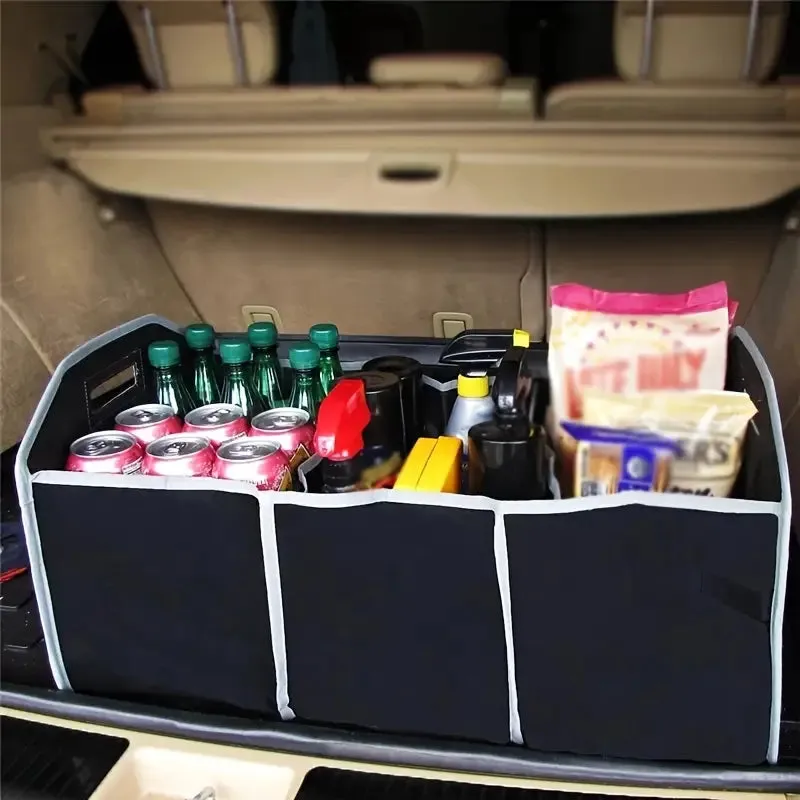 Foldable Black Car Trunk Cargo Storage Bag
