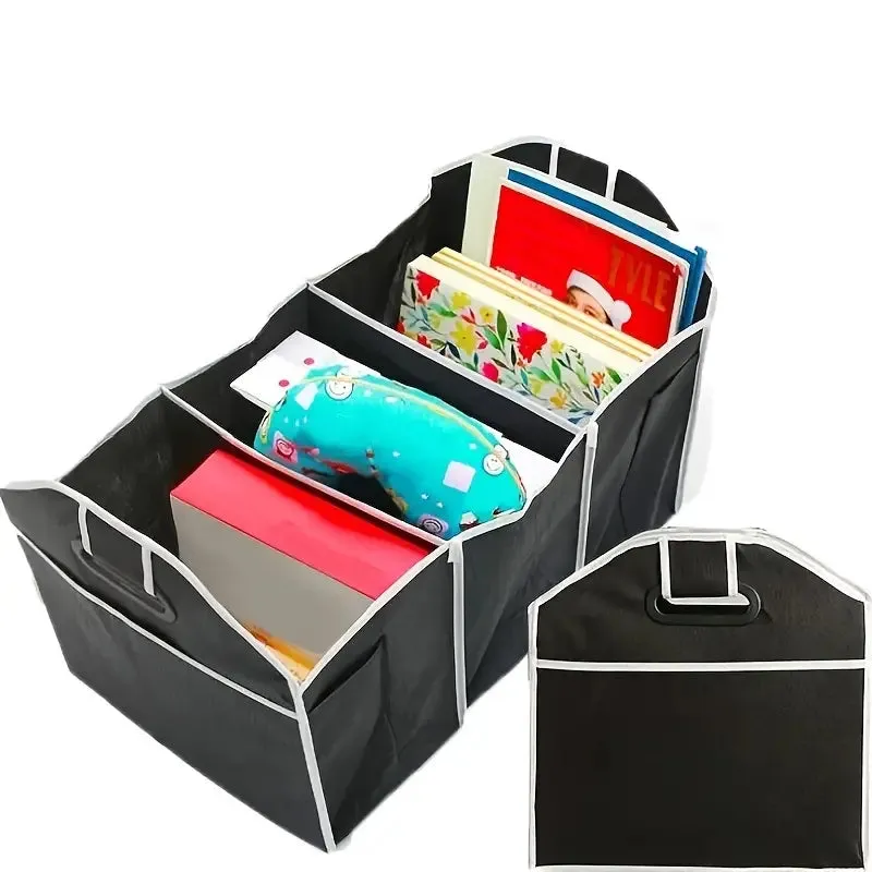 Foldable Black Car Trunk Cargo Storage Bag