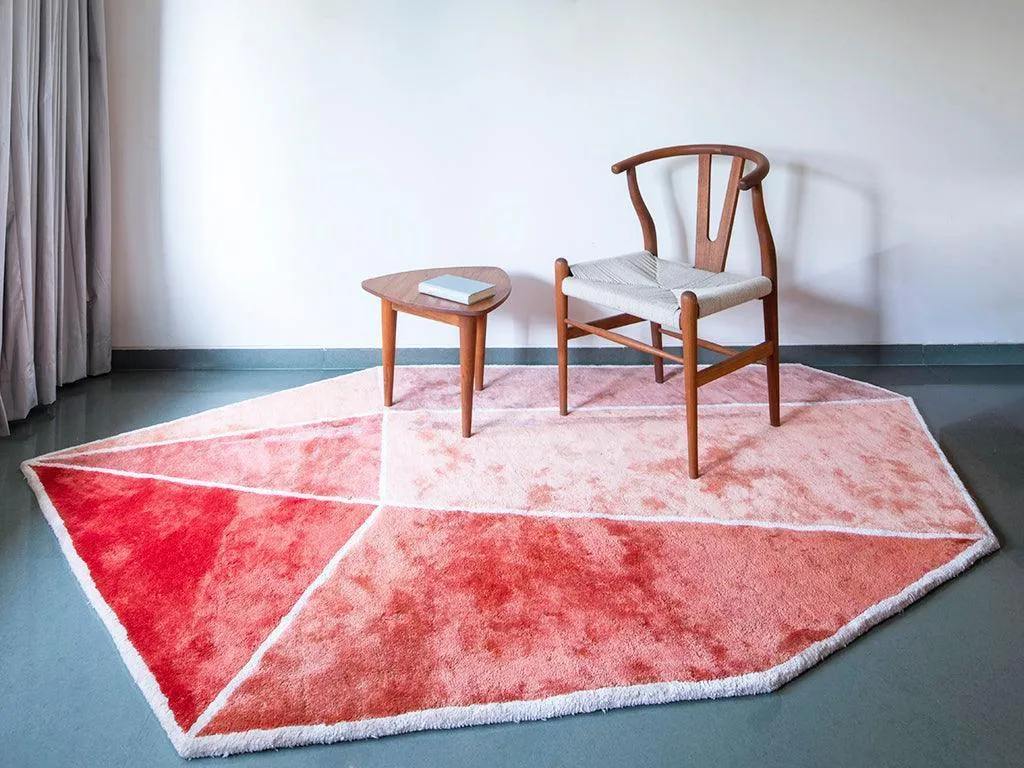 Geodeca Luxurious Orange Floor Rug