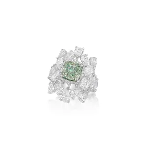 GIA Certified 3.01CT Fancy Yellow Green Diamond