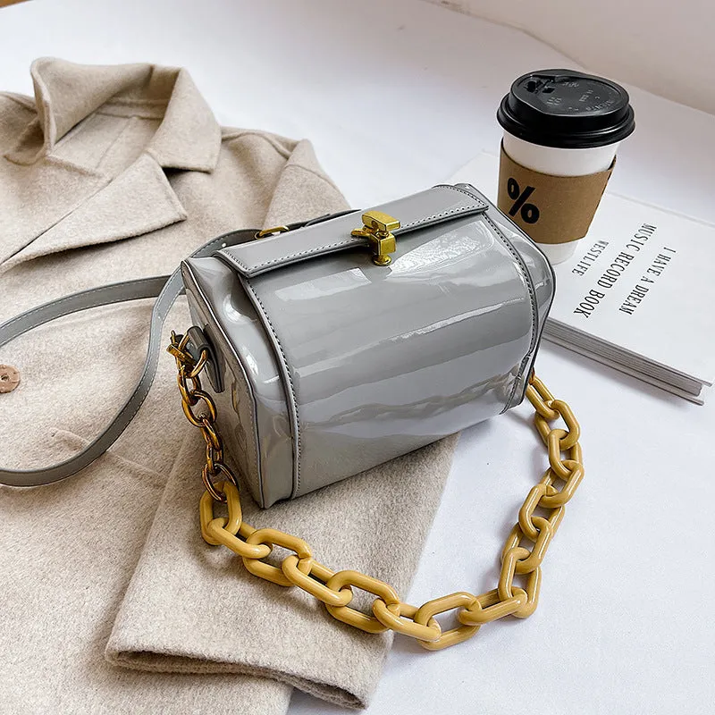 Glossy Small Chain Box Bag