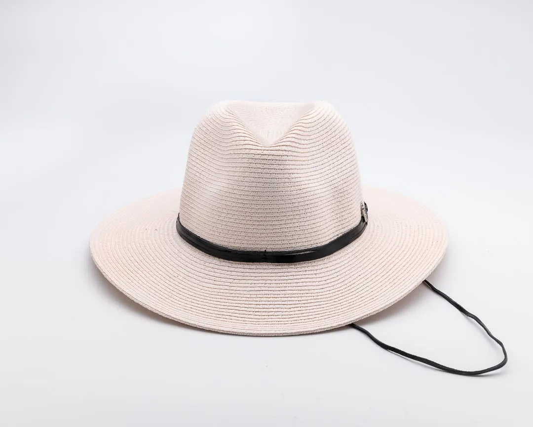 GOING PLACES, Paper Ribbon and Polyester Stowable (crushable) Travel Hat - UPF 50 , TICKLED PINK