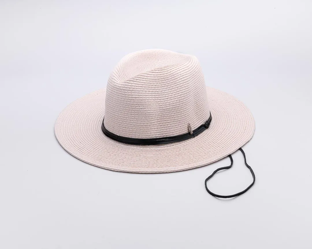 GOING PLACES, Paper Ribbon and Polyester Stowable (crushable) Travel Hat - UPF 50 , TICKLED PINK